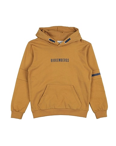 BIKKEMBERGS Hooded track jacket  Mustard 100% Cotton