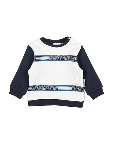 BIKKEMBERGS Sweatshirt White 95% Cotton, 5% Elastane