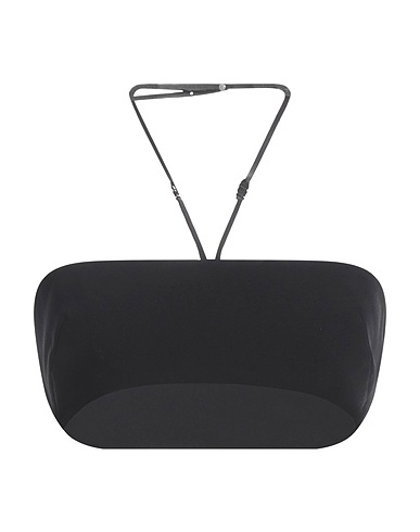 DSQUARED2 Top Black 100% Polyester, Polyurethane, Calfskin