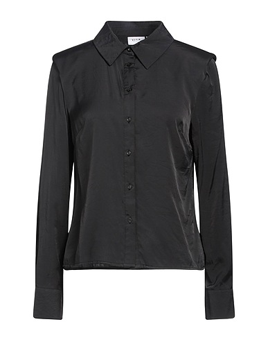 VILA Solid colour shirts & blouses Black 55% Viscose, 45% Polyester
