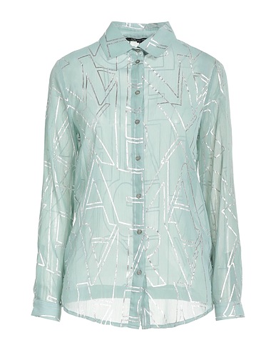 ARMANI EXCHANGE Solid color shirts & blouses Sage green 100% Polyester