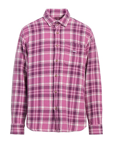 OBEY Checked shirt Mauve 100% Cotton