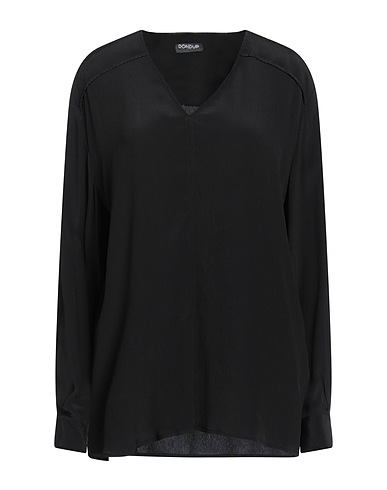 DONDUP Top Black 75% Acetate, 25% Silk