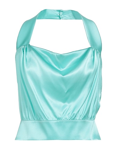 PINKO Top Verde chiaro 94% Seta, 6% Elastan