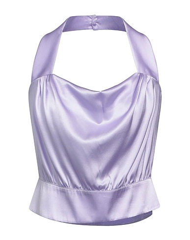 PINKO Top Lilac 94% Silk, 6% Elastane