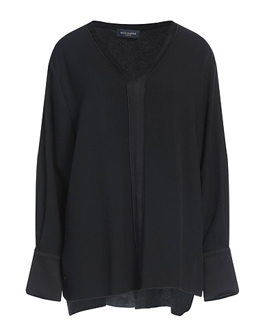 PIAZZA SEMPIONE トップス ブラック アセテート 70% / レーヨン 30%