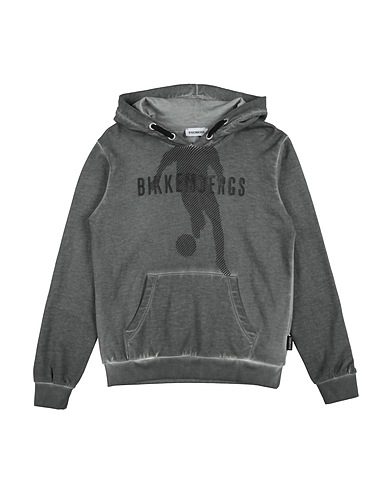 BIKKEMBERGS Felpa Piombo 100% Cotone