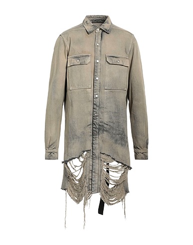 RICK OWENS Denim shirt Grey 100% Cotton