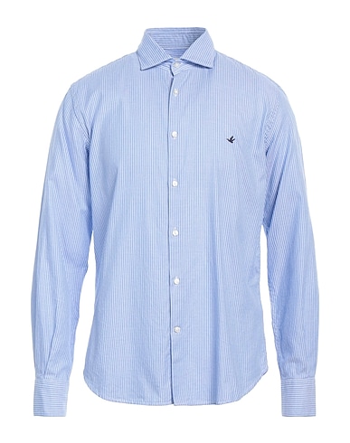 BROOKSFIELD Striped shirt Azure 100% Cotton
