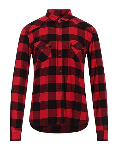 STILOSOPHY Checked shirt Red 100% Cotton