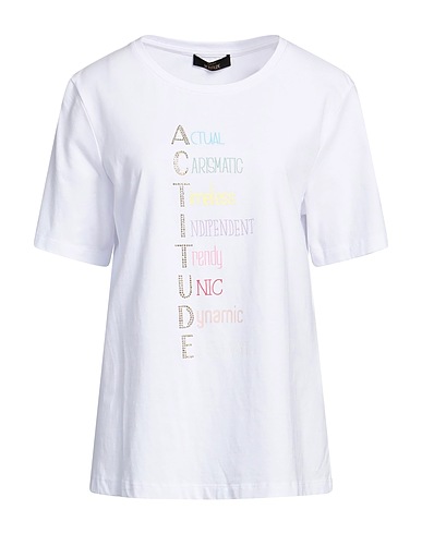 ACTITUDE by TWINSET T-shirt White 95% Cotton, 5% Elastane