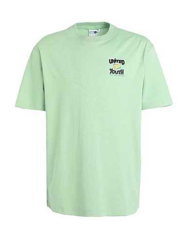 PUMA T-shirt DOWNTOWN Graphic Tee
 Light green 100% Cotton
