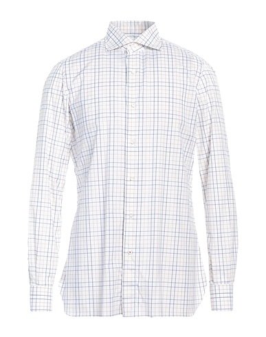 ISAIA Checked shirt White 100% Cotton