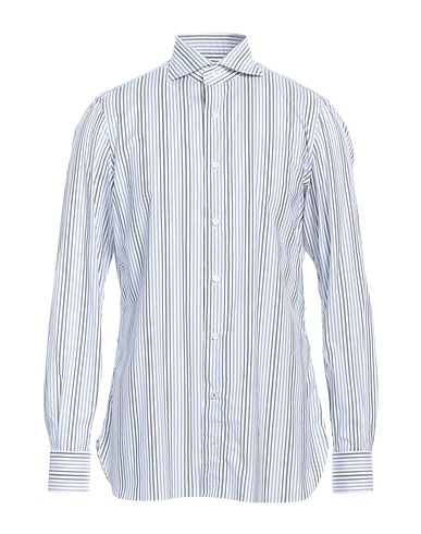 ISAIA Camicia a righe Bianco 100% Cotone