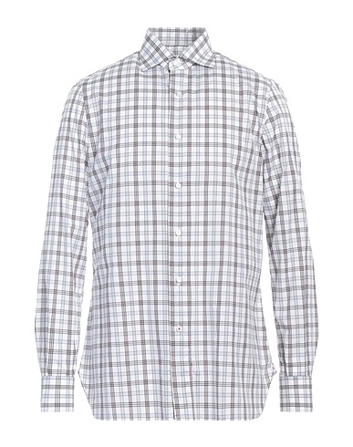 ISAIA Checked shirt White 100% Cotton