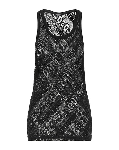 DSQUARED2 Undershirt Black 71% Cotton, 24% Polyamide, 5% Elastane