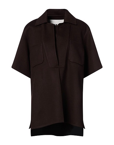 JIL SANDER 탑 다크 브라운 100% 캐시미어