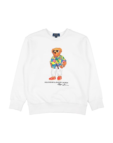 POLO RALPH LAUREN Sweatshirt LSCNM4-KNIT SHIRTS-SWEATSHIRT  White 70% Cotton, 30% Polyester, Elastane