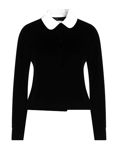 TORY BURCH Solid colour shirts & blouses Black 76% Acetate, 24% Cupro, Cotton