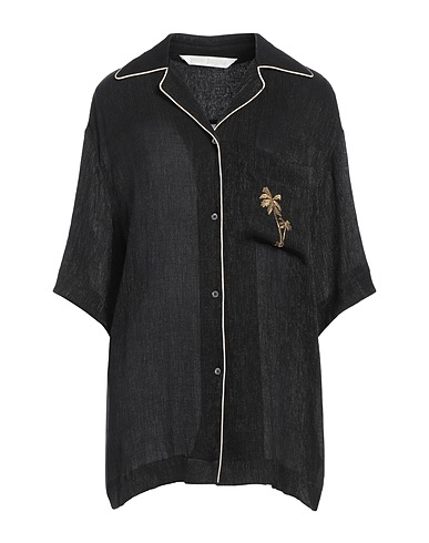 PALM ANGELS Hemden Schwarz 82% Viskose, 18% Polyamid, Polyester