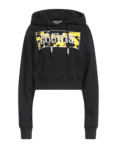 VERSACE JEANS COUTURE 트레이닝 상의 블랙 100% 코튼