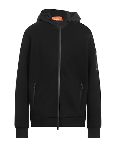 SUNS BOARDS Hooded track jacket  Black 76% Rayon, 18% Nylon, 6% Elastane