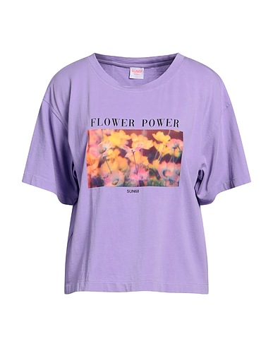 SUN 68 T-shirt Mauve 100% Coton