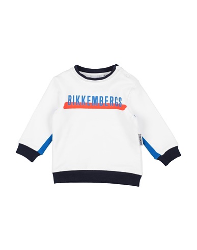 BIKKEMBERGS Sweatshirt White 95% Cotton, 5% Elastane