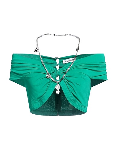 RABANNE Off-the-shoulder top 83% Cupro, 17% Elastane