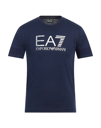 EA7 T-shirt Navy blue 100% Cotton