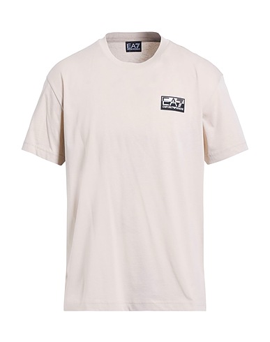 EA7 T-shirt Beige 100% Cotone