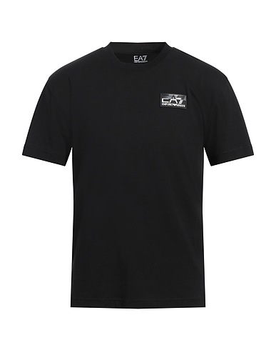 EA7 T-shirt Black 100% Cotton