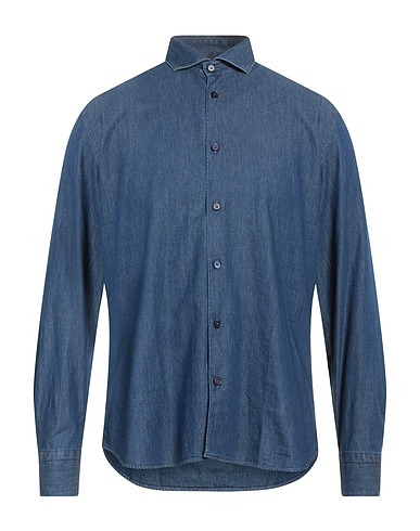 PETER HADLEY Denim shirt Blue 100% Cotton