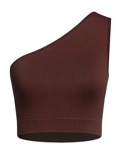 RICK OWENS Top asymétrique Chocolat 95% Polyamide, 5% Élasthanne