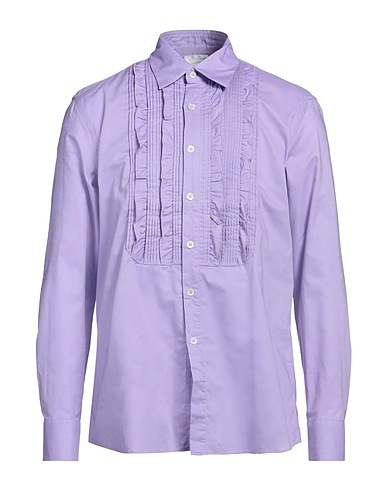 PT Torino Solid colour shirt Mauve 100% Cotton