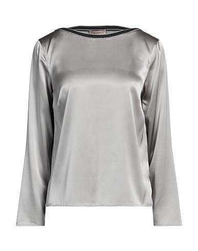 PUROTATTO Top Grey 93% Silk, 7% Elastane