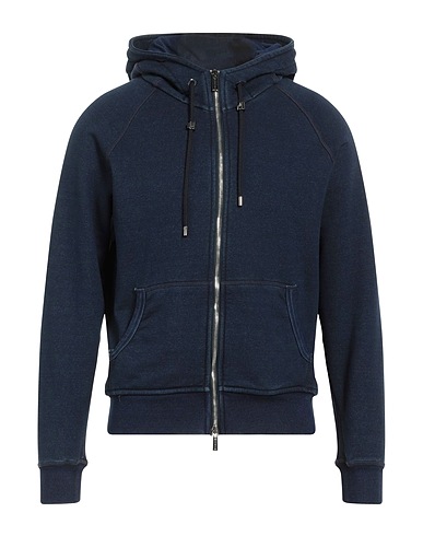 MOORER Hooded sweatshirt Midnight blue 100% Cotton