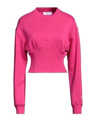 CHIARA FERRAGNI Sweatshirt Fuchsia 100% Cotton, Elastane