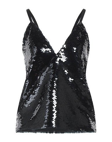 FEDERICA TOSI Top Nero 92% Poliestere, 8% Elastan