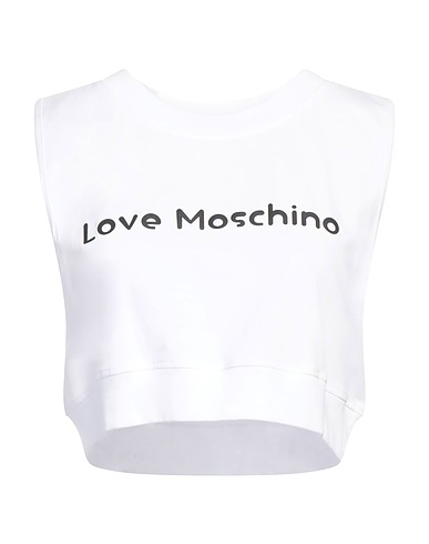 LOVE MOSCHINO Top White 95% Cotton, 5% Elastane