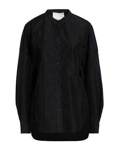 3.1 PHILLIP LIM 無地シャツ＆ブラウス ブラック コットン 70% / ポリエステル 30%
