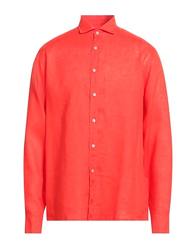 LIU •JO MAN Linen shirt Tomato red 100% Linen