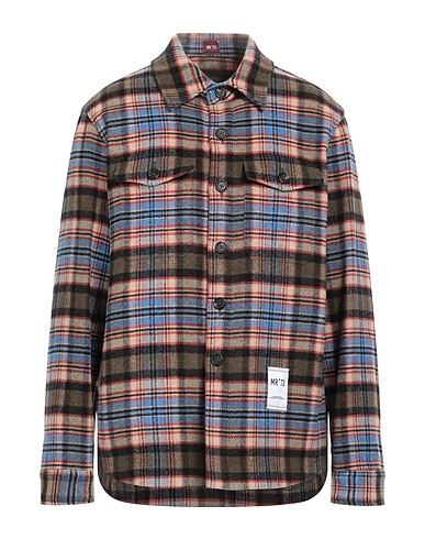 MANUEL RITZ Checked shirt 75% Wool, 22% Polyamide, 3% Other Fibres