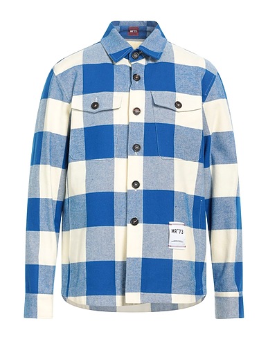 MANUEL RITZ Camicia a quadri Blu 100% Cotone