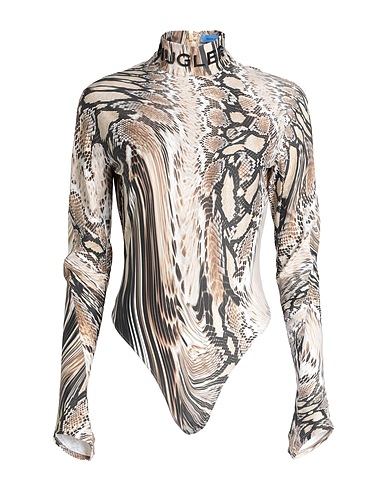MUGLER TOPWEAR Beige 78% Polyamide, 22% Elastane