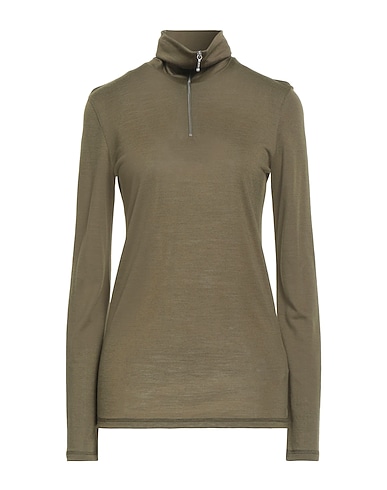 JIL SANDER+ T-shirt Verde militare 55% Poliestere, 45% Lana Vergine