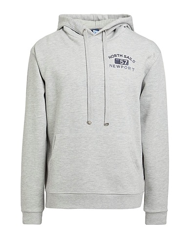 NORTH SAILS Hooded track jacket  Grey 80% Cotton, 20% Polyester