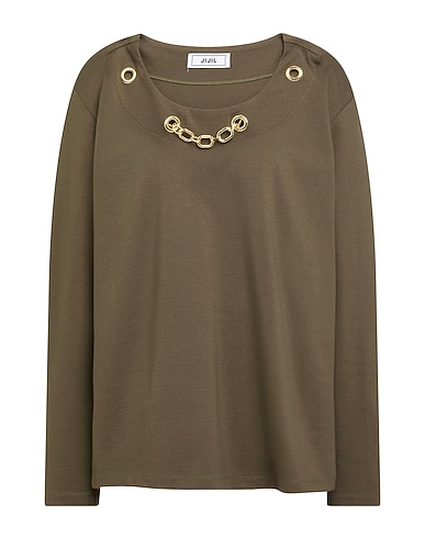 JIJIL T-shirt Military green 60% Viscose, 35% Polyamide, 5% Elastane