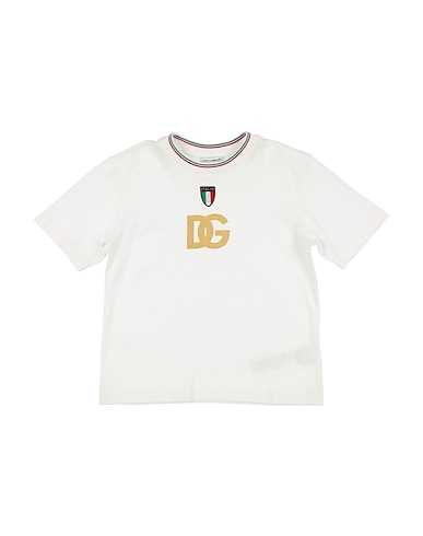 DOLCE&GABBANA T-shirt White 100% Cotton, Viscose, Polyester, Elastane