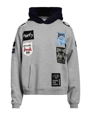 AMBUSH Hooded track jacket  Grey 93% Cotton, 7% Polyester